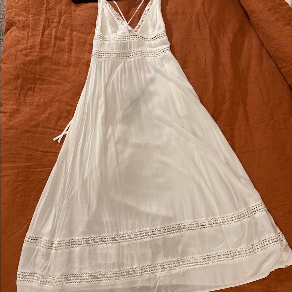 Forever 21 White Lace Detail Boho Maxi Dress - Picture 7 of 13